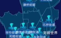 echarts杭州市拱墅区geoJson地图label自定义样式效果实例